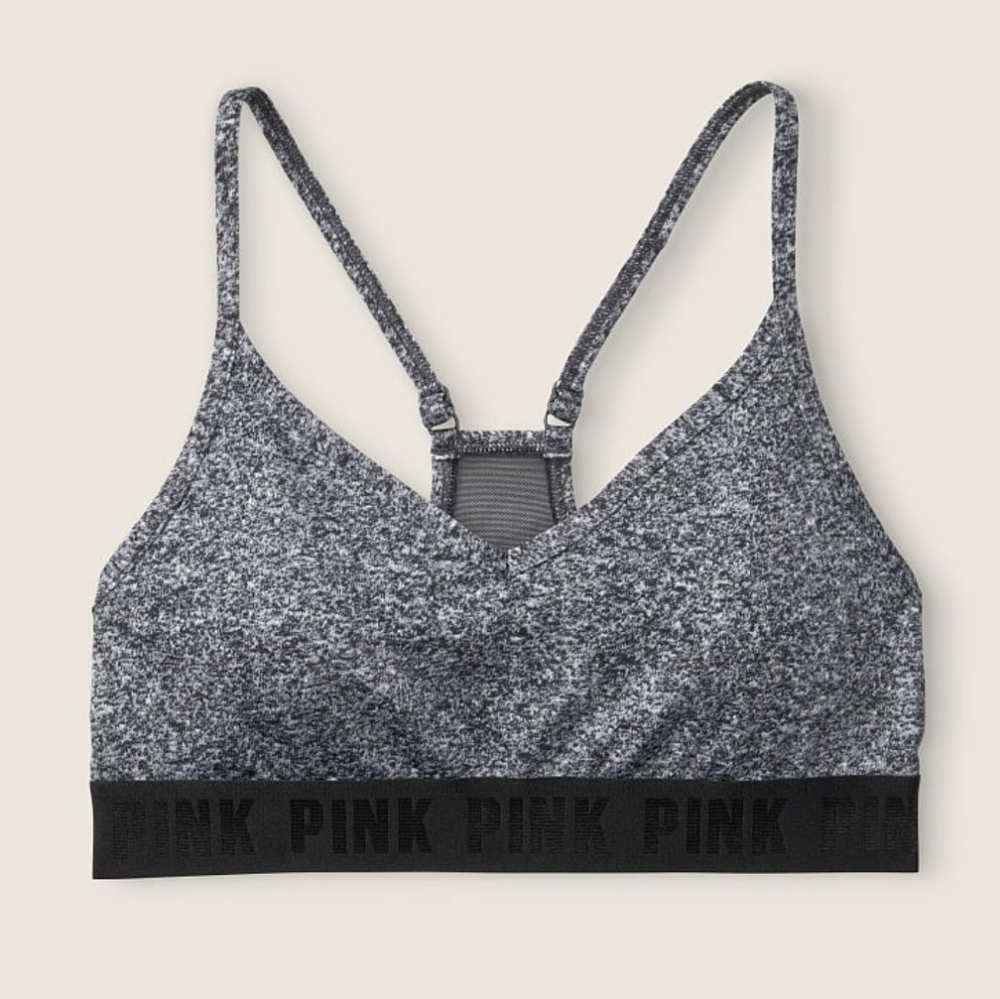 PINKULTIMATE LIGHTLY LINED SPORTS BRA Barly Blue Textured Large-DD
